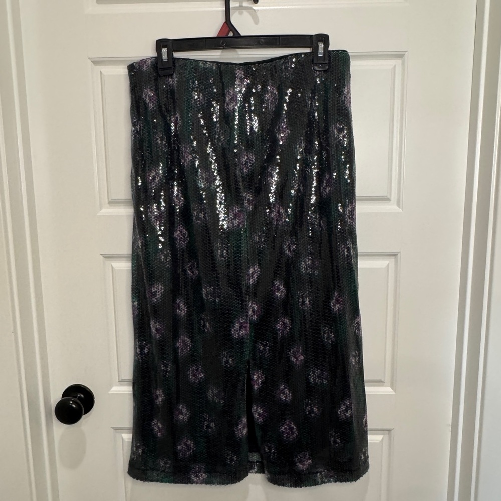 Scoop Set Two Pieces Tank Top And Pencil Skirt Sequins Large Glam NYE Party - Picture 8 of 8